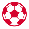 Minimal Red Soccer Icon