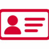 Red Membership Card Icon