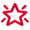Red Starburst Outline Icon